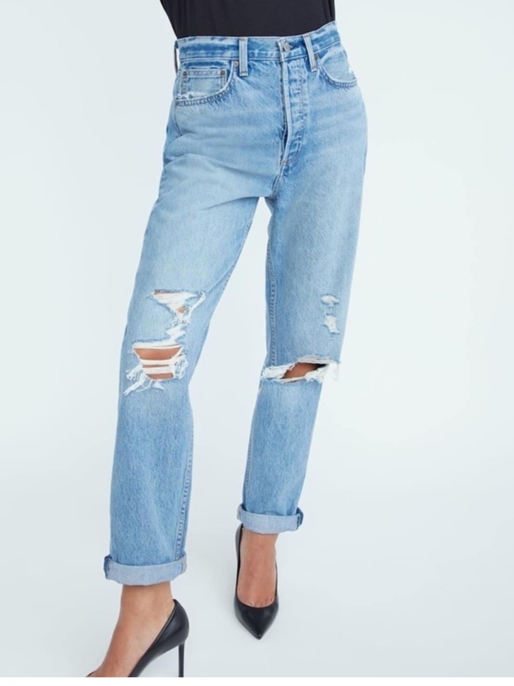 Aritzia Denim Forum The BF High Rise Loose Organic Cotton Jeans Size 27